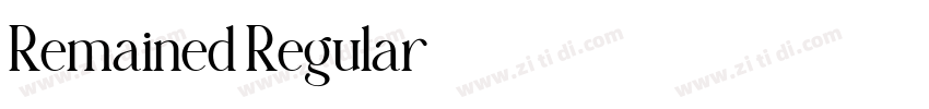Remained Regular字体转换